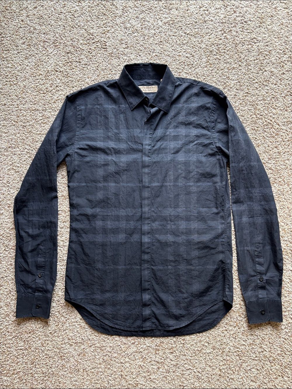 Burberry London Oversize Signature Nova-Check Plaid L/S Button Down Shirt
